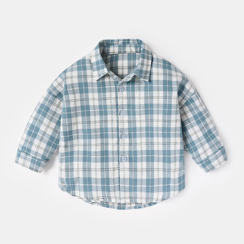 Fashion Men's Spring And Autumn Lattice Shirt - Cindi Book