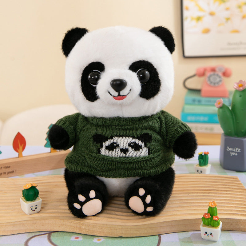 Cute Panda Plush Toy Wearing Clothes - Cindi Book