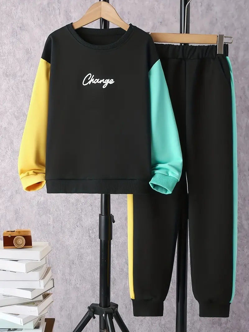 Design Sense Multicolor Hoodie Pants Two-piece Set - Cindi Book
