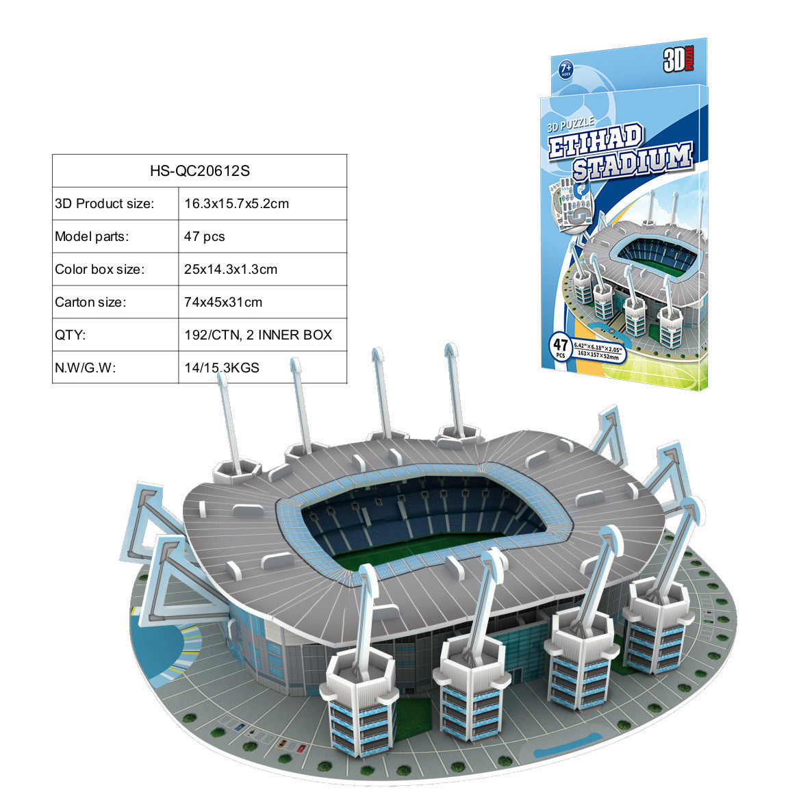 3D Puzzle Football Field Model - Cindi Book