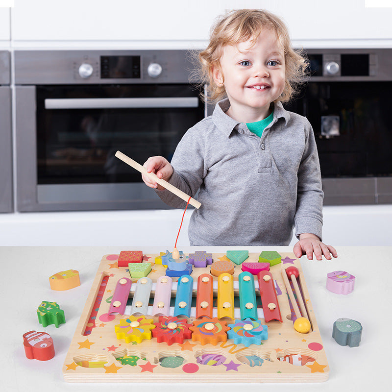 Baby Busy Board DIY Accessories Fruit Games Wooden Toys