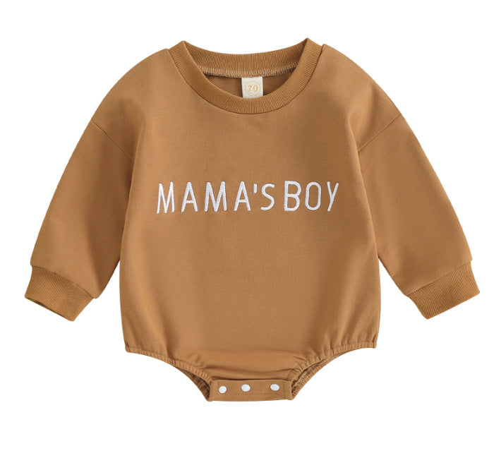 Baby Jumpsuit Winter Romper Letter Print Baby Bodysuit - Cindi Book