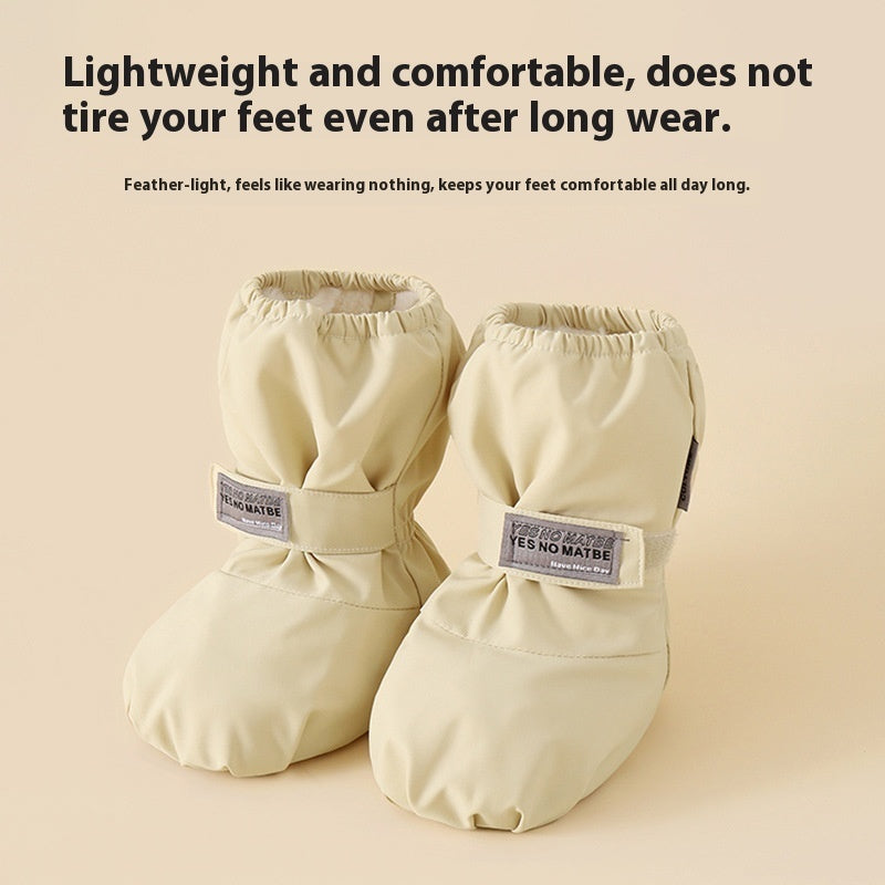 Children's Waterproof Cotton Shoes Cross-border European And American Winter Baby And Infant Ankle Sock Two-in-one Velvet Shoes Children's Shoes - Cindi Book