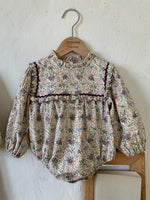 Kids' Purple Floral Romper Baby Girl Dress - Cindi Book