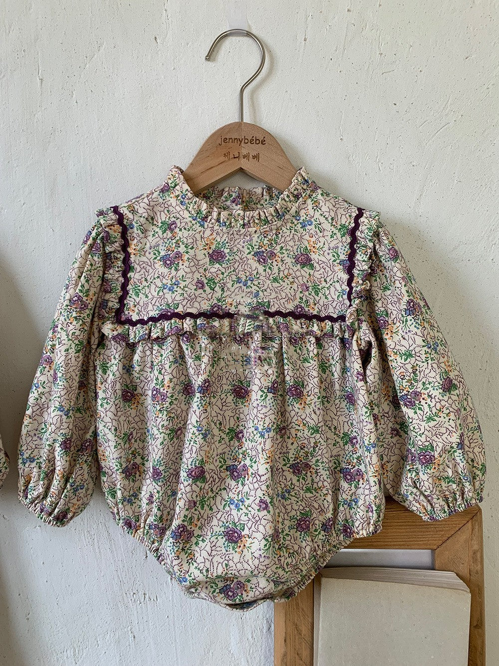 Kids' Purple Floral Romper Baby Girl Dress - Cindi Book