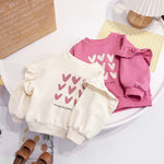 Girls' 2026 Spring Collection New Style Top - Cute And Casual Pullover Hooded Shirt For Children - Children's Heart-shaped Collar Sweatshirt - Cindi Book