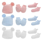 Newborn Hat Mittens And Socks Set With Rubber-soled Shoes - Cindi Book