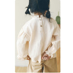 Spring New Children's Japan And South Korea Magnanimous Cotton Crinkle Tops - Cindi Book