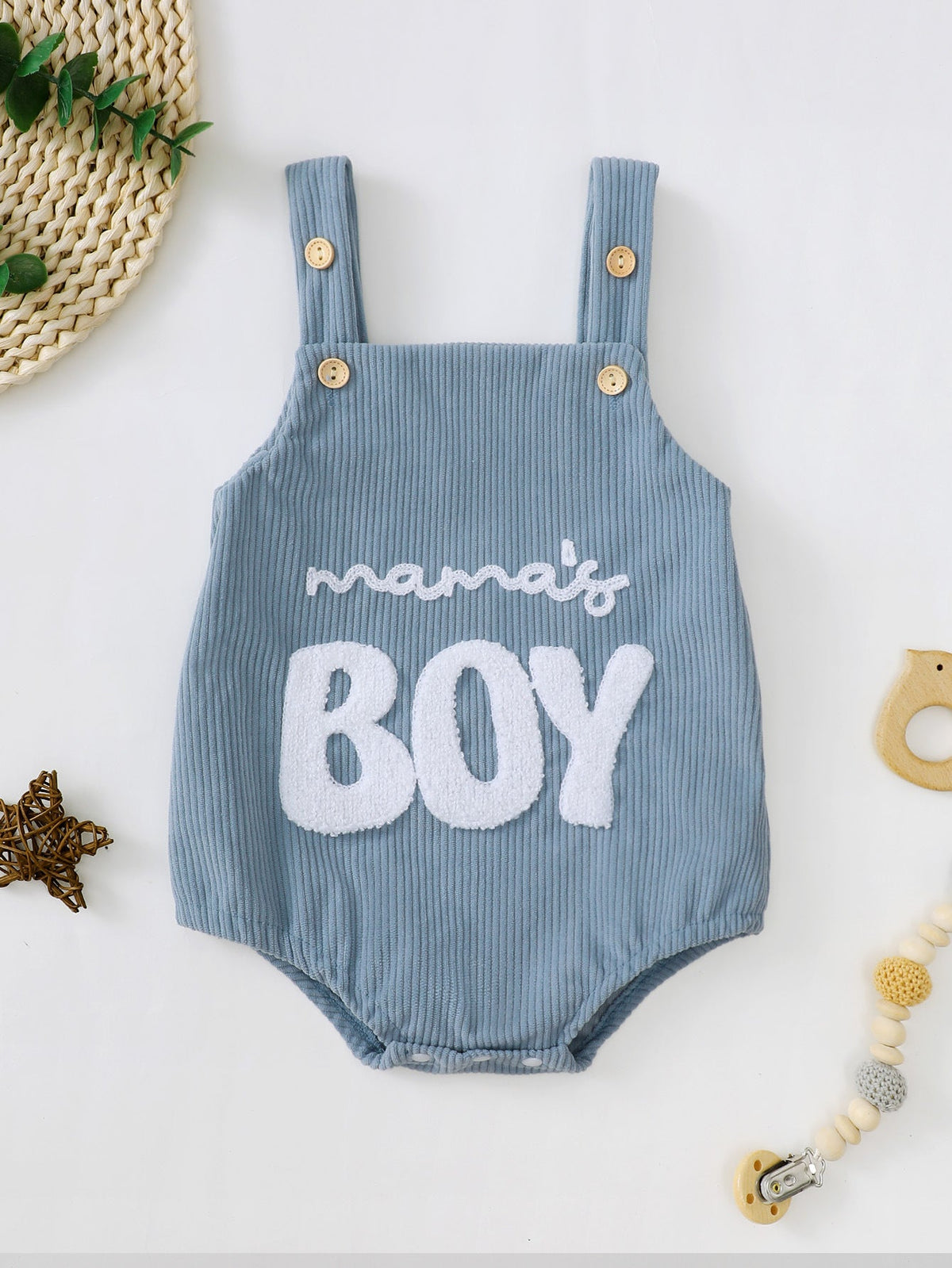 Male And Female Baby Corduroy Suspender Towel Embroidery - Cindi Book
