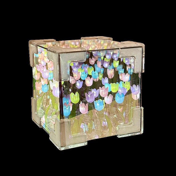 Tulip Flower Sea Small Night Lamp Handmade Diy Material Package - Cindi Book