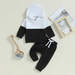 Color Stitching Hoodie Children's Fashion Casual Set - Cindi Book