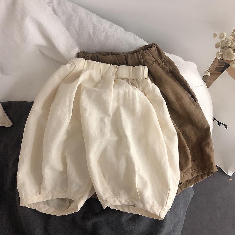Children's Solid Color Cotton Linen Pants - Cindi Book