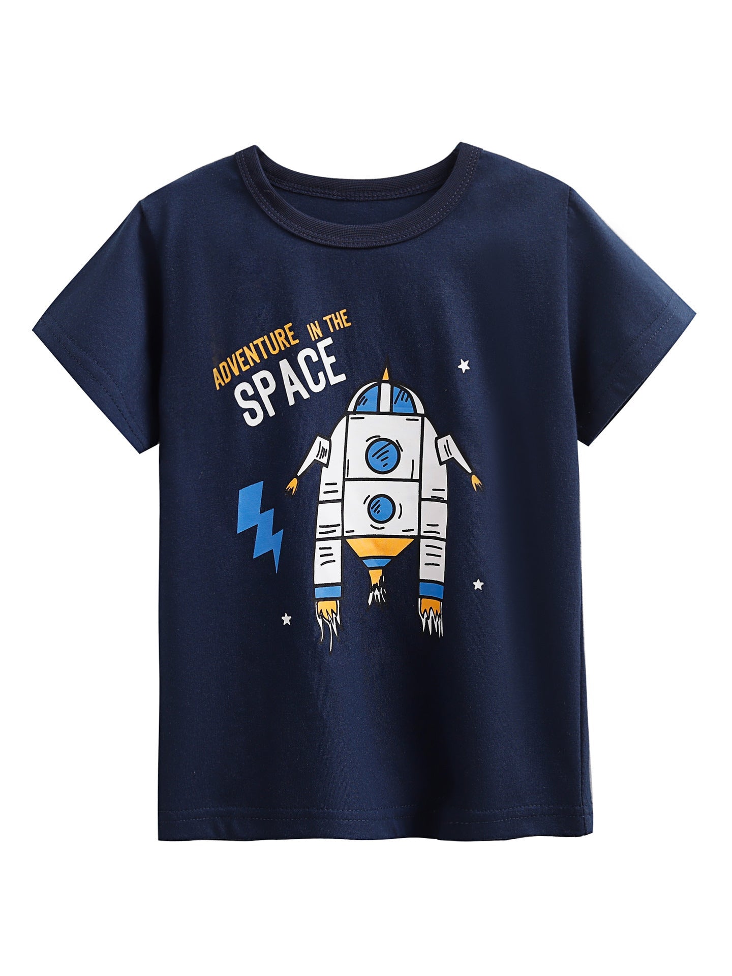 Round-neck Shirt Cartoon Short Sleeve Printed Short Sleeve - Cindi Book