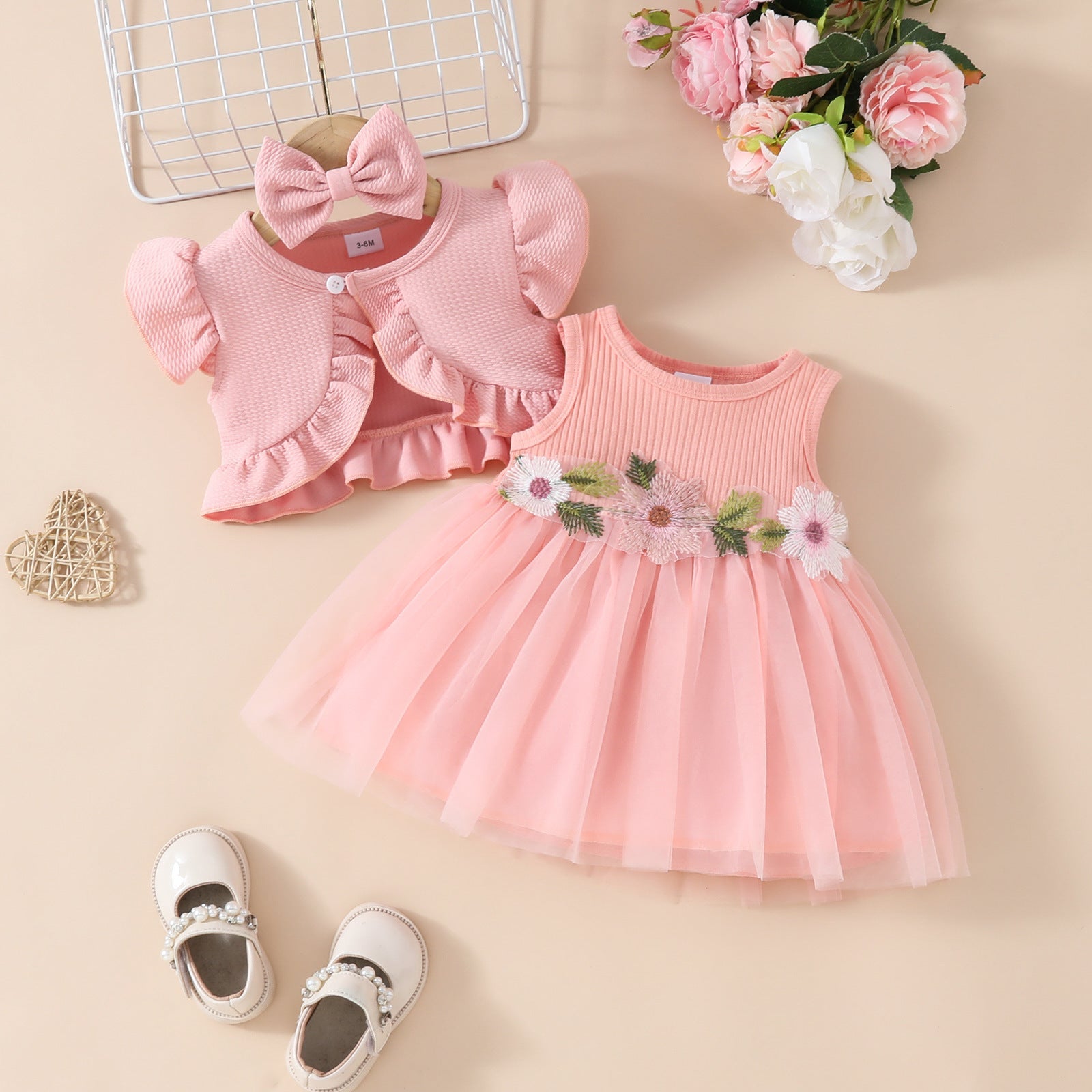 Girls' Sleeveless Short Top Mesh Dress - Cindi Book