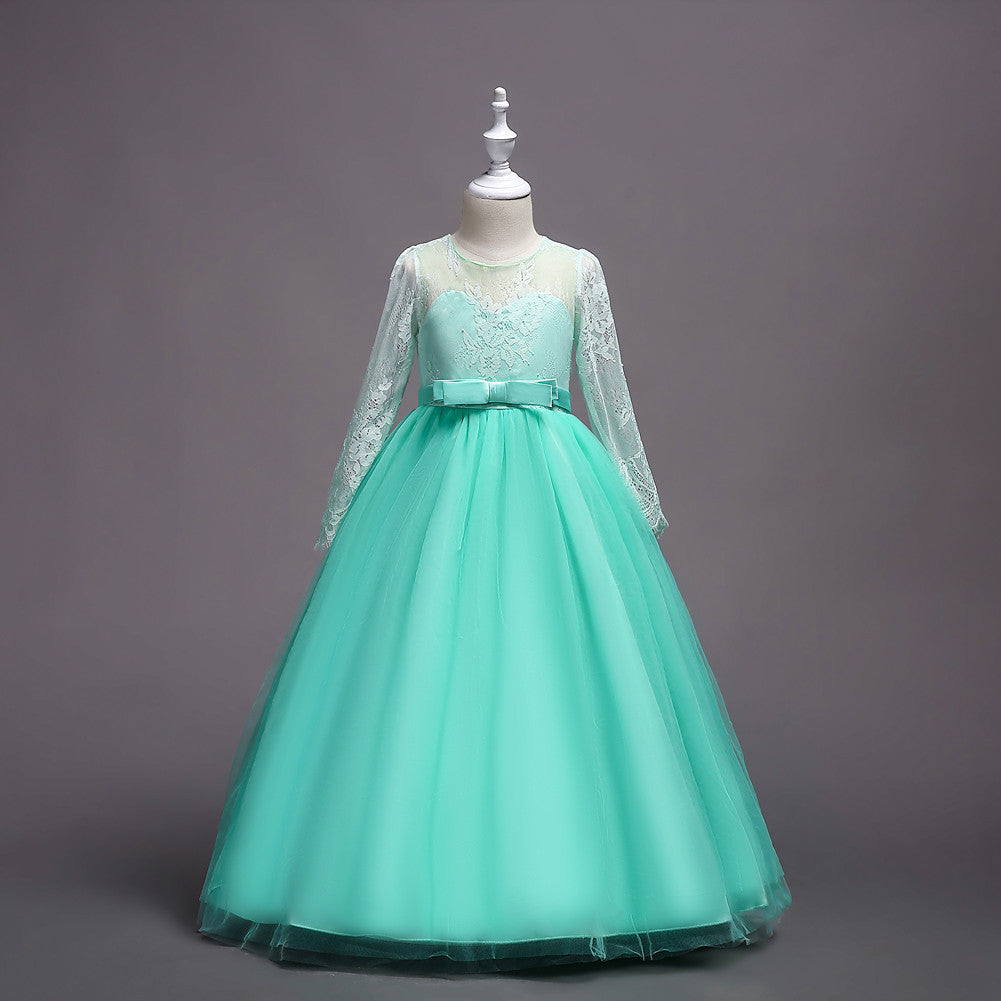 Kids Long Flower Girl Dress Dress - Cindi Book