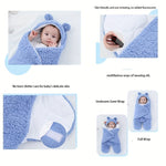 Winter Baby Sleeping Bag Bear Nap Printed Sleeping Bag, Suitable For Babies Aged 0-10 Months, Soft Nap Mat With Removable Pillow - Cindi Book