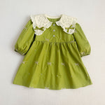 Autumn Clothes Baby's Gown Doll Collar Lace Embroidery - Cindi Book