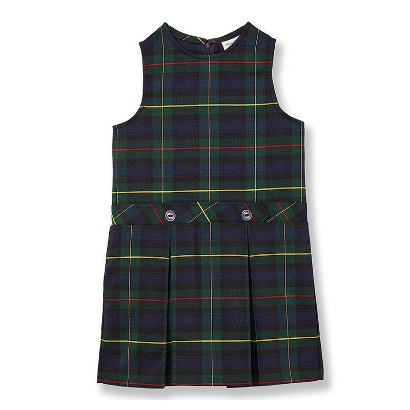 Plaid British Style Uniform For Women Spring And Summer - Cindi Book