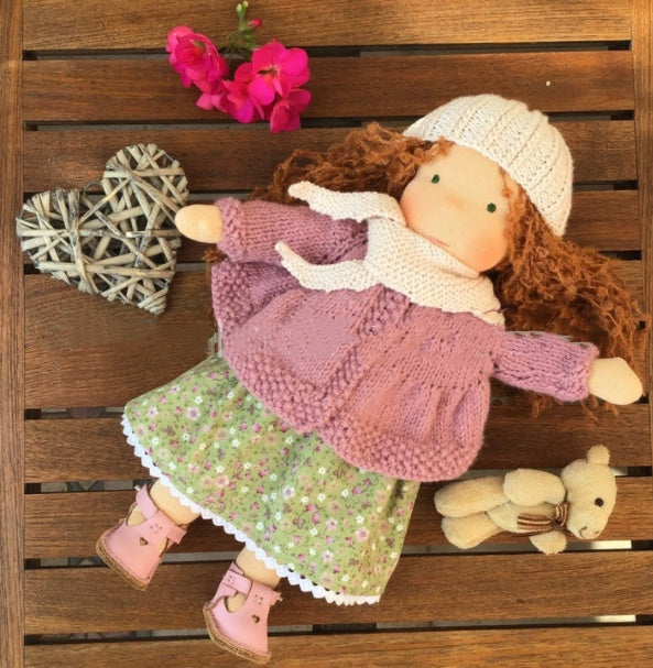 Handmade Plush Doll Golden Curly Girl Finished Product - Cindi Book