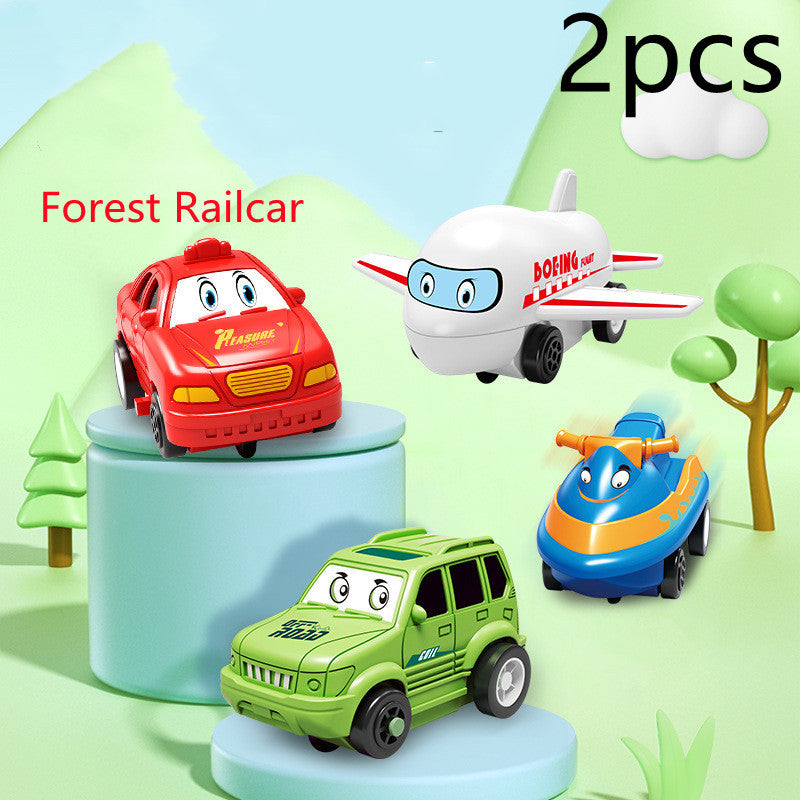 Children Puzzle Electric Railroad Speeder DIY Assembly Electric Car Automatic Rail City Scene Construction Education Toy Gift - Cindi Book