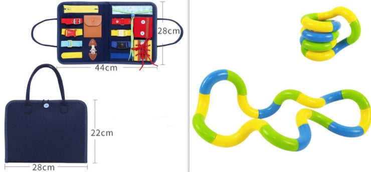 New Busy Book Children's Busy Board Dressing And Buttoning Learning Baby Early Education Preschool Sensory Learning Toy - Cindi Book