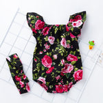 Children's wear, baby, cotton, baby, baby print, small flying sleeves, romper - Cindi Book