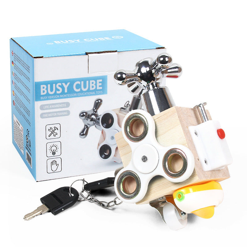 Amazon Children's Montessori Life Busy Block Baby Enlightenment Early Education Teaching Aids Educational Unlocking Toy Busy Board - Cindi Book