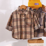 Spring And Autumn Children's Clothing Children's Casual Plaid Shirt - Cindi Book