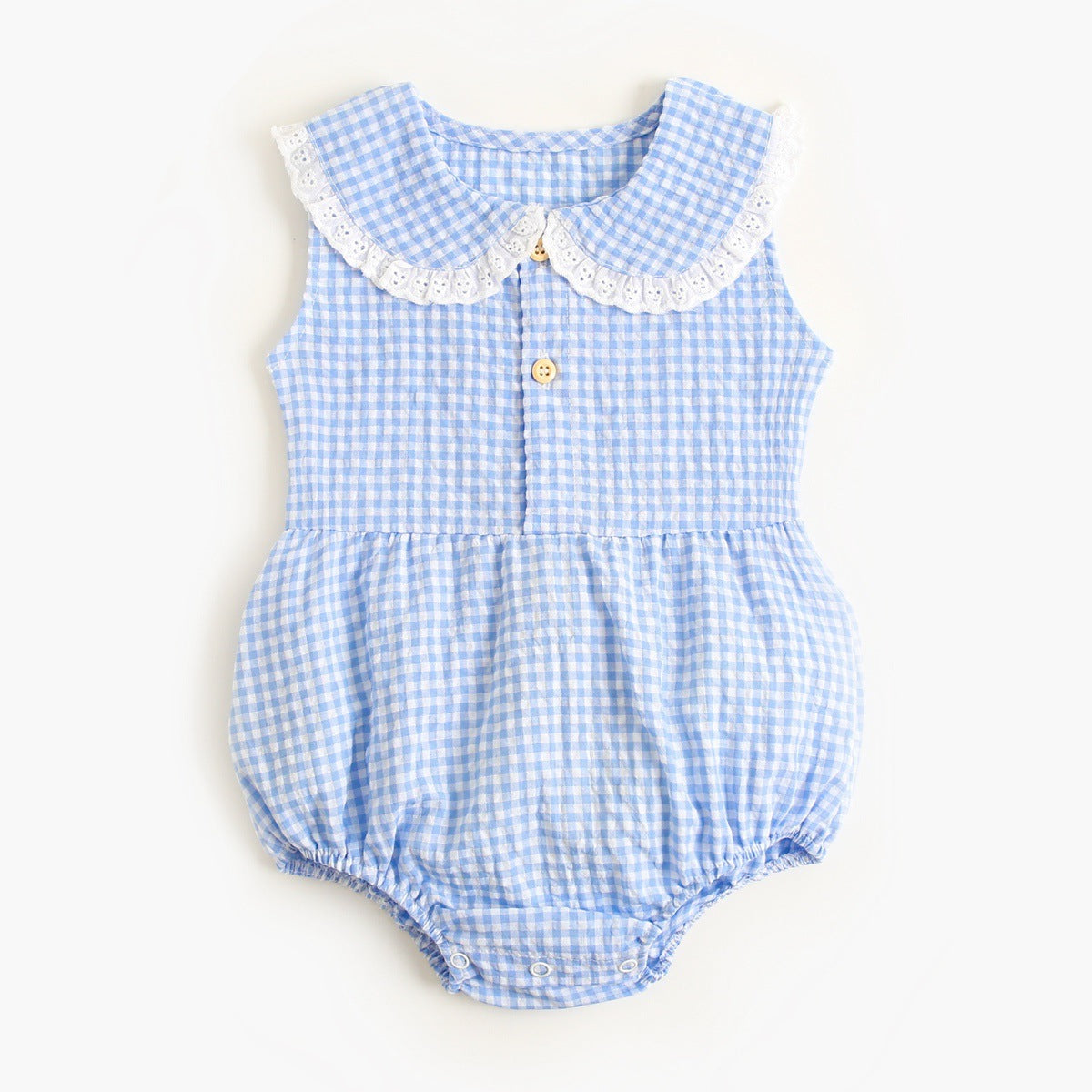 Simple And Creative Plaid Baby Onesie - Cindi Book