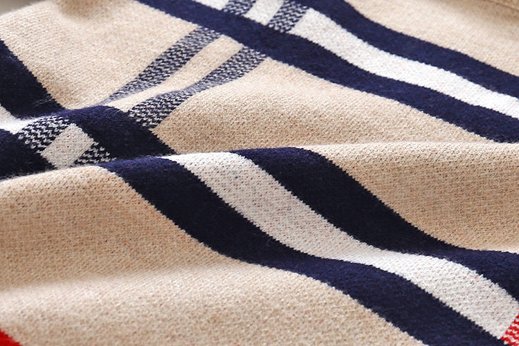 Boys plaid jacquard sweater - Cindi Book