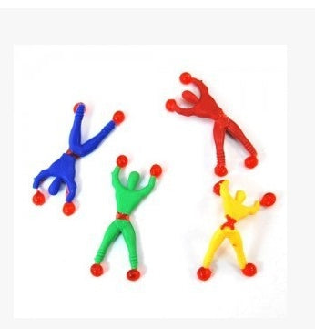 Small Sticky Man Climb On The Wall Children Toys Stick Man Bendy Toy Wall Climbing Man - Cindi Book