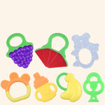 Toddlers Infants Baby Teething Toy Soft Silicone Fruit Teether Holder - Cindi Book