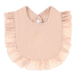 Ruffled Cotton Gauze Lace Bib Saliva Pocket - Cindi Book