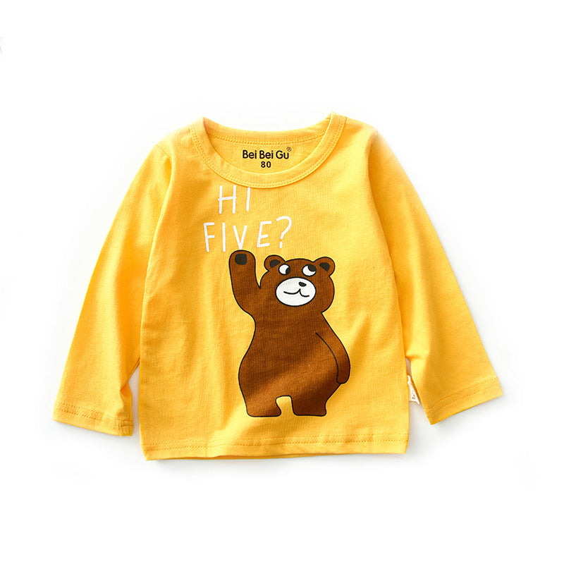 Cartoon children's long sleeve t-shirt bottoming shirt - Cindi Book