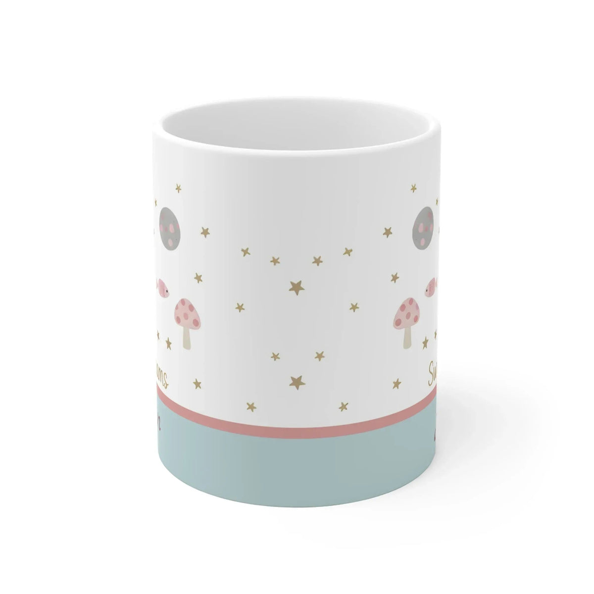 Personalized Sweet Dreams Moon & Stars Mug | Custom Name | Dreamy Celestial Ceramic Gift