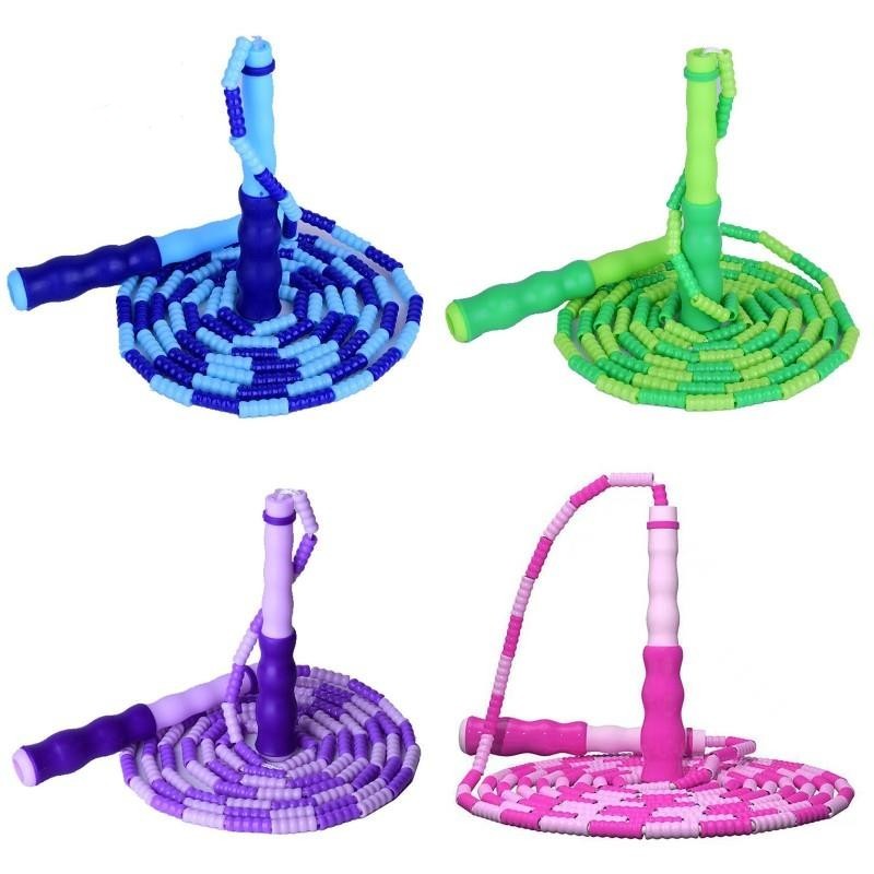 Children's Rope Skipping with Bamboo Knots and Soft Beads