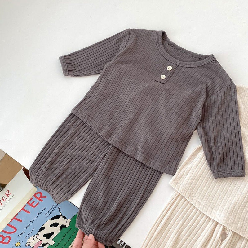 Children Spring And Autumn Cotton Base Pajamas Suit - Cindi Book