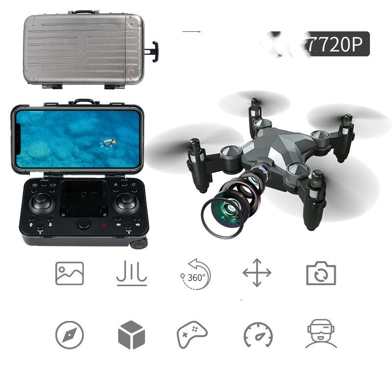 New Luggage Box Storage Box Folding Mini UAV Aerial Photography Remote Control Four Axis Children's Toys Drone - Cindi Book