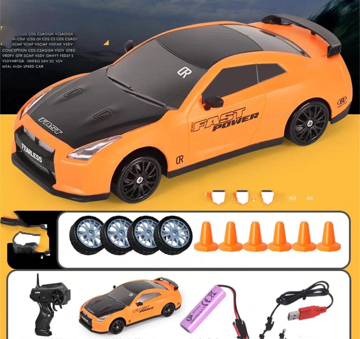 2.4G Drift Rc Car 4WD RC Drift Car Toy Remote Control GTR Model AE86 Vehicle Car RC Racing Car Toy For Children Christmas Gifts - Cindi Book