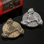 Retro Fantasy Style Turntable Dice Gift Box Set, Essential Creative Accessories For Board Games, Multi-faceted RPG Dice And Circular Scale Design - Advanced Tabletop Game Accessories And Collectibles - Cindi Book