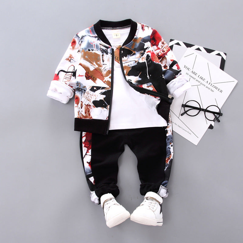 Children's Clothes Boys' Suits Boys' Autumn Three-Piece Suits - Cindi Book