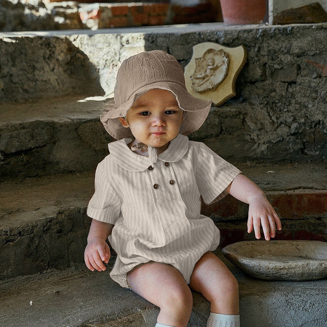 Girls' Short Sleeved Blouse Collar Jumpsuit - Cindi Book