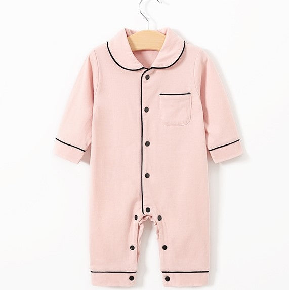 Baby pajamas solid color baby onesies kids clothes - Cindi Book