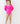 Hot Pink L/S Flutter Sleeve Leotard