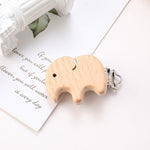 Stainless Steel Beech Animal Pacifier Clip - Cindi Book
