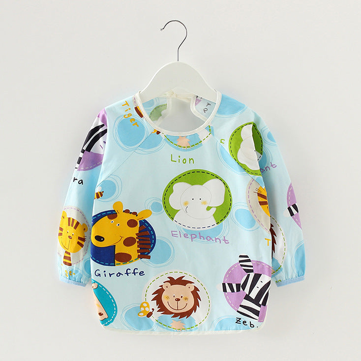 Baby Dinner Coverall Bib Spring And Autumn Long Sleeve Apron - Cindi Book