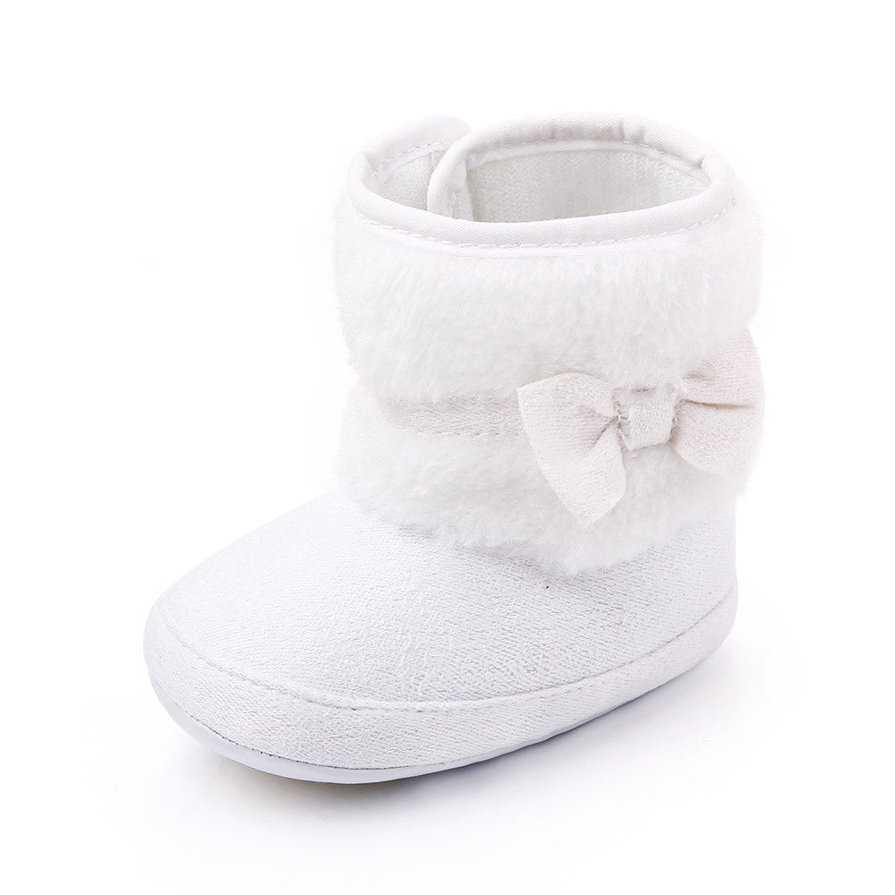 Bowknot High Top Soft Soled Baby Cotton Shoes - Cindi Book