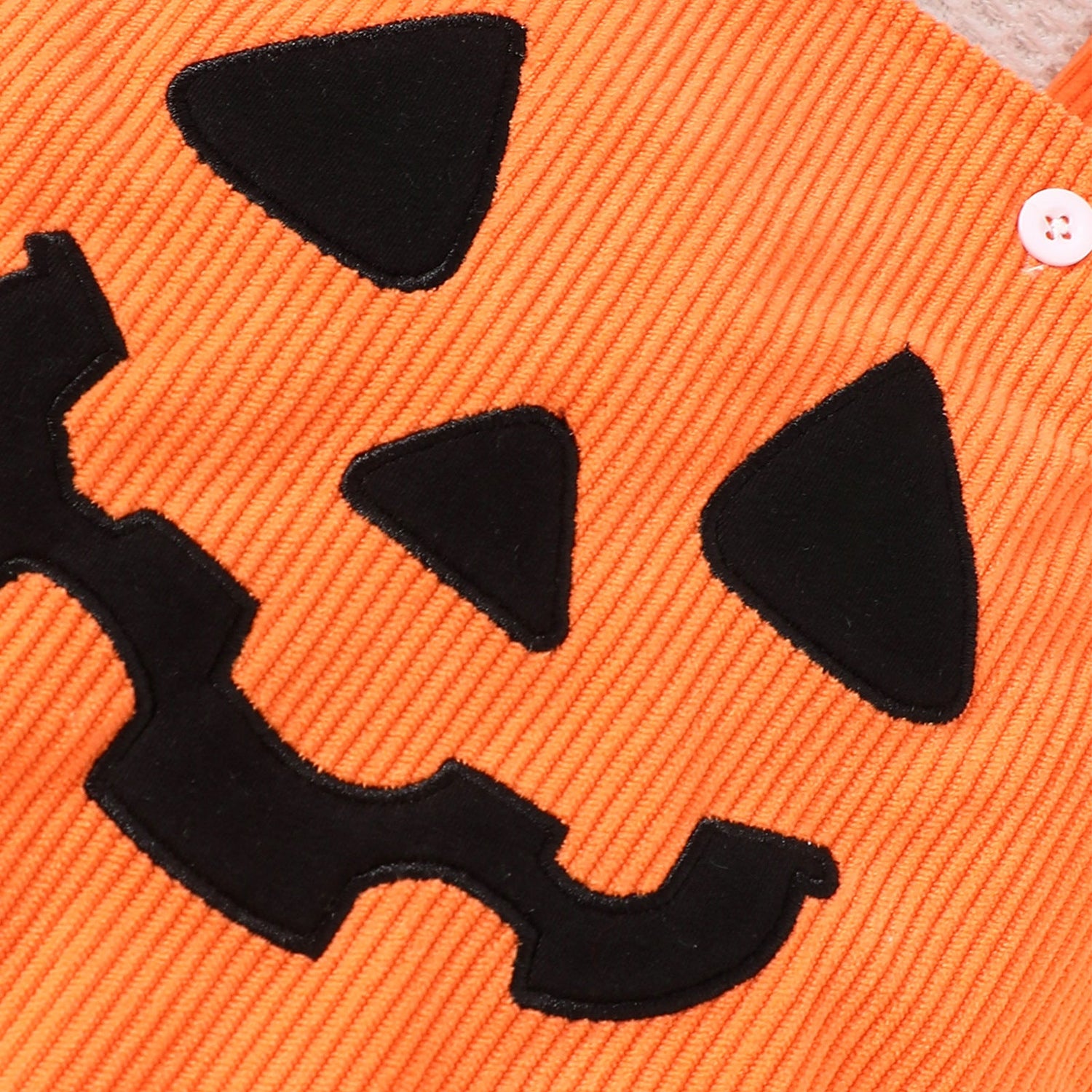 Halloween New Baby Pumpkin Grimace Embroidered Corduroy Suspender Pants - Cindi Book