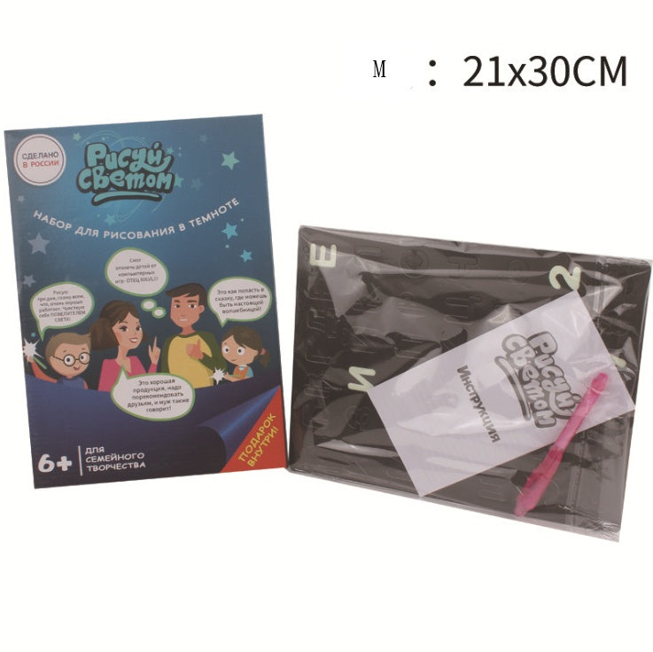 Educational Toy Drawing Pad 3D Magic 8 Light Effects Puzzle Board Sketchpad - Cindi Book