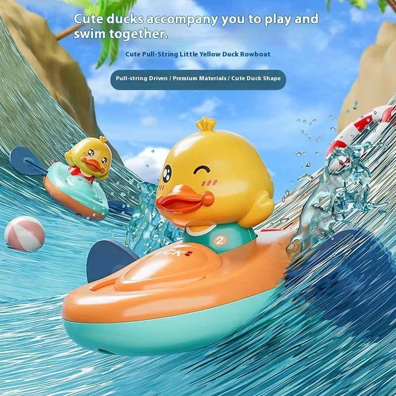 Baby Yellow Duck Playing In The Water Toy Kayaking - Cindi Book